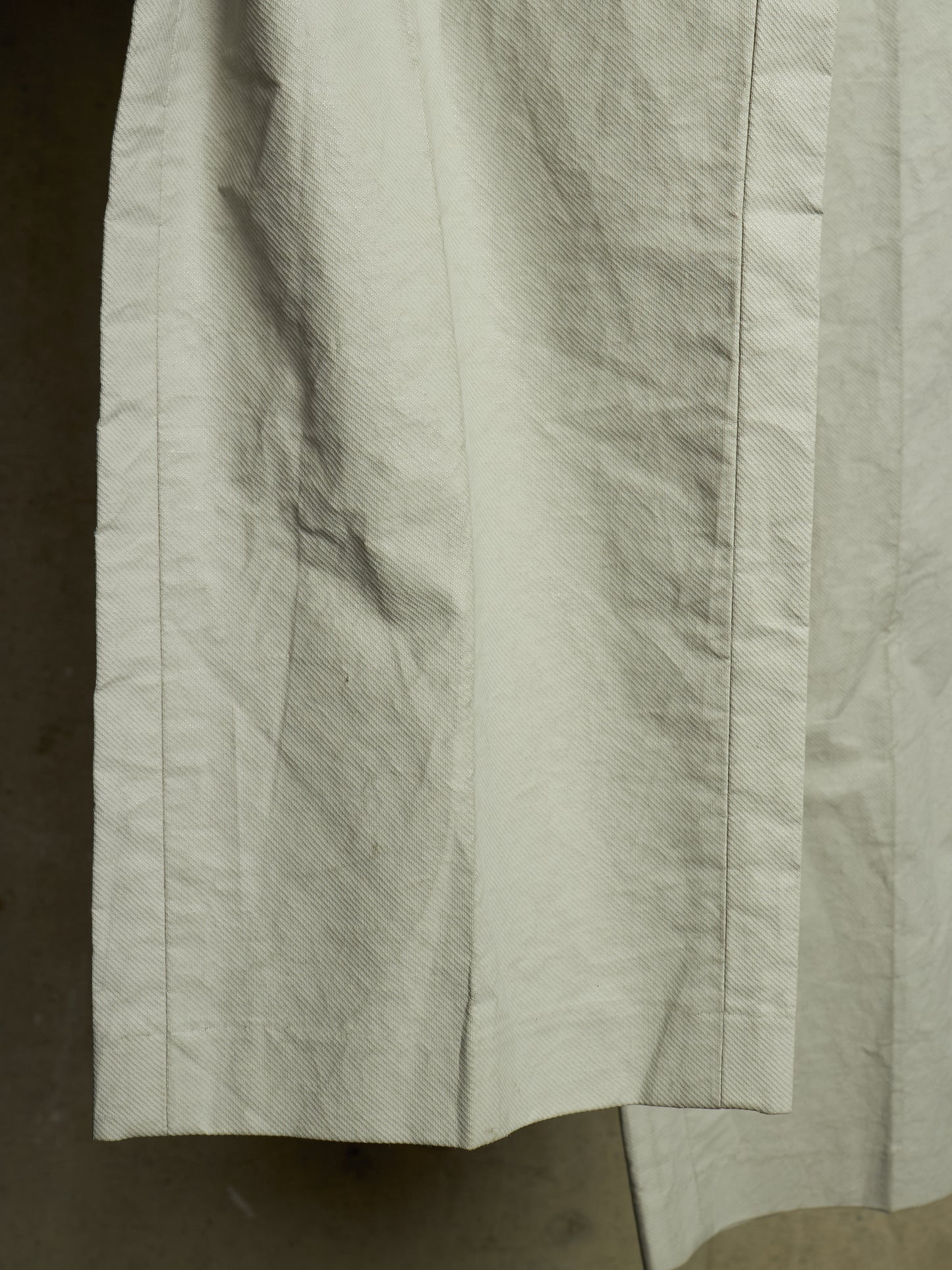 Rick Owens SS19 "BABEL" OYSTER Coated 'Bolans' Crop Pants
