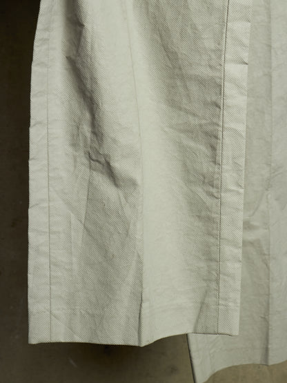 Rick Owens SS19 "BABEL" OYSTER Coated 'Bolans' Crop Pants