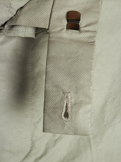 Rick Owens SS19 "BABEL" OYSTER Coated 'Bolans' Crop Pants