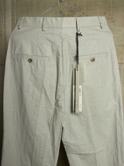 Rick Owens SS19 "BABEL" OYSTER Coated 'Bolans' Crop Pants