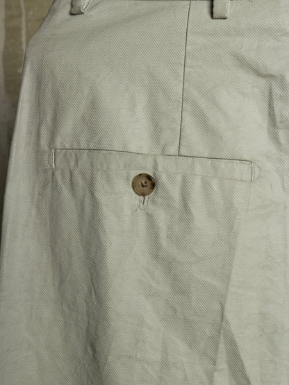 Rick Owens SS19 "BABEL" OYSTER Coated 'Bolans' Crop Pants
