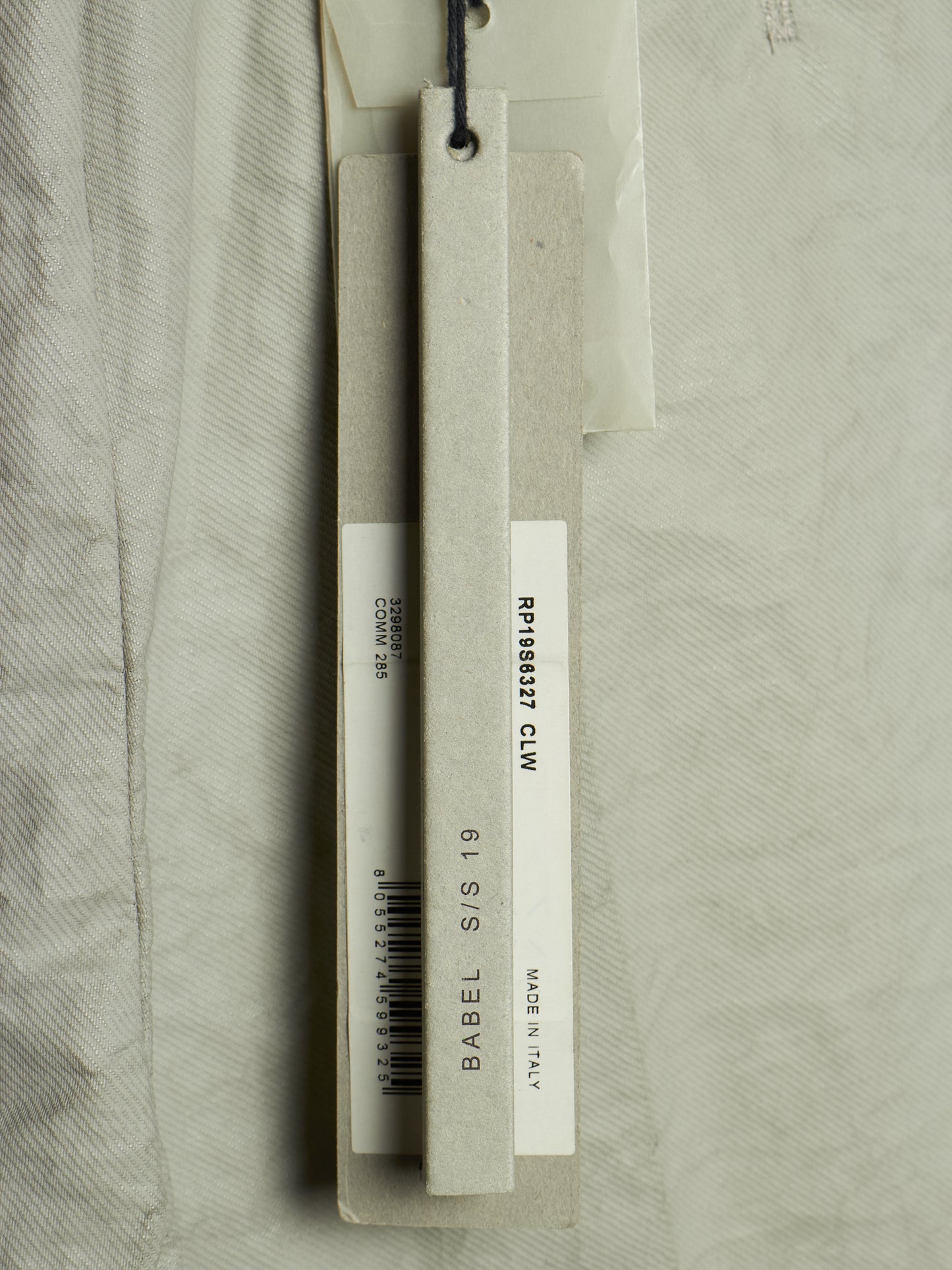 Rick Owens SS19 "BABEL" OYSTER Coated 'Bolans' Crop Pants