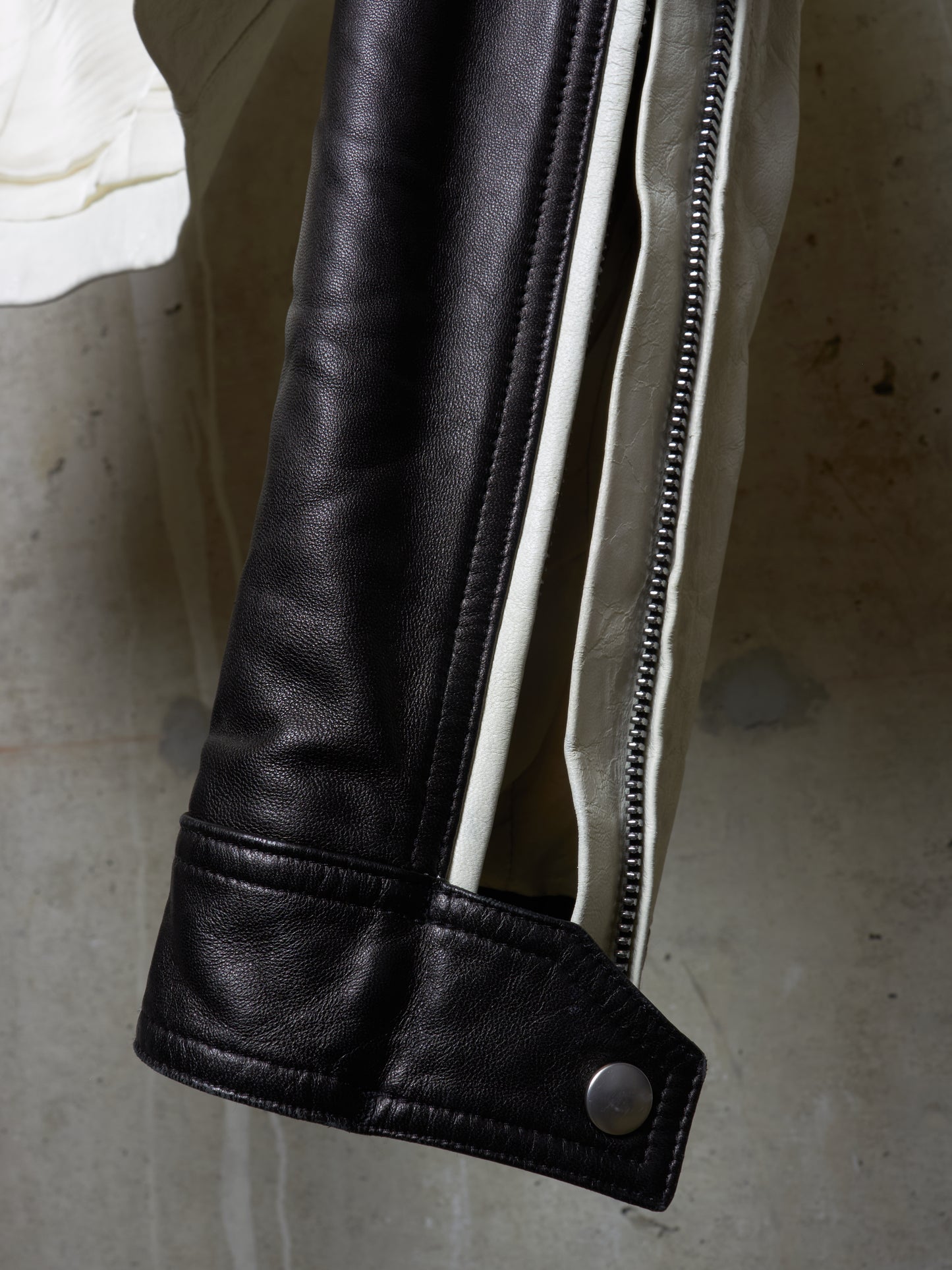 Rick Owens SS20 "TECUATL" Multicoloured Lambskin Leather Dracubiker Jacket