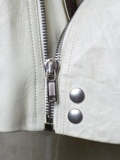 Rick Owens SS20 "TECUATL" Multicoloured Lambskin Leather Dracubiker Jacket