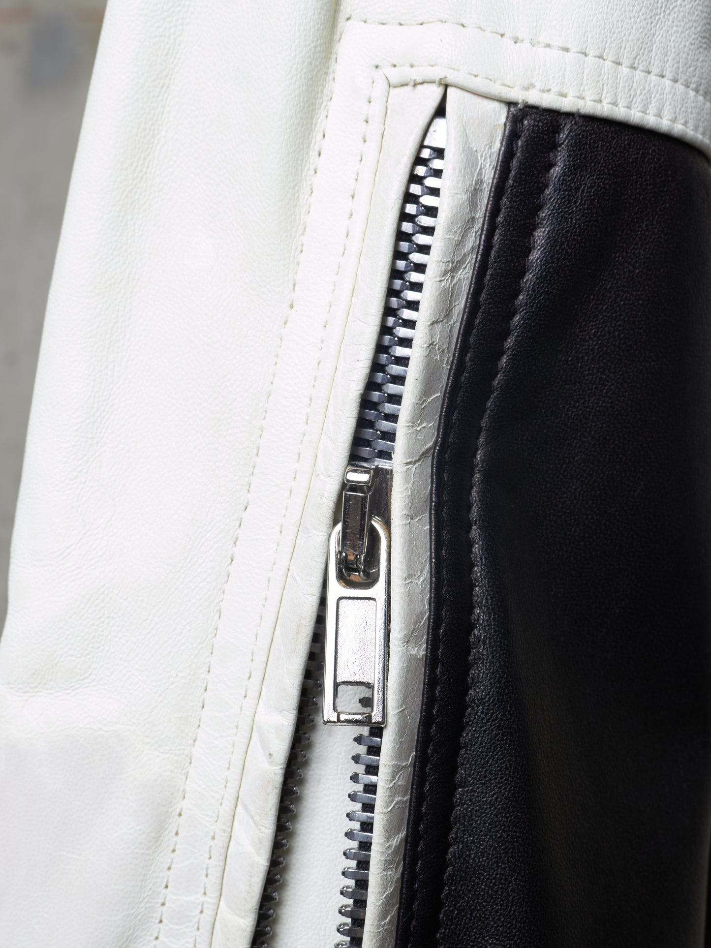 Rick Owens SS20 "TECUATL" Multicoloured Lambskin Leather Dracubiker Jacket
