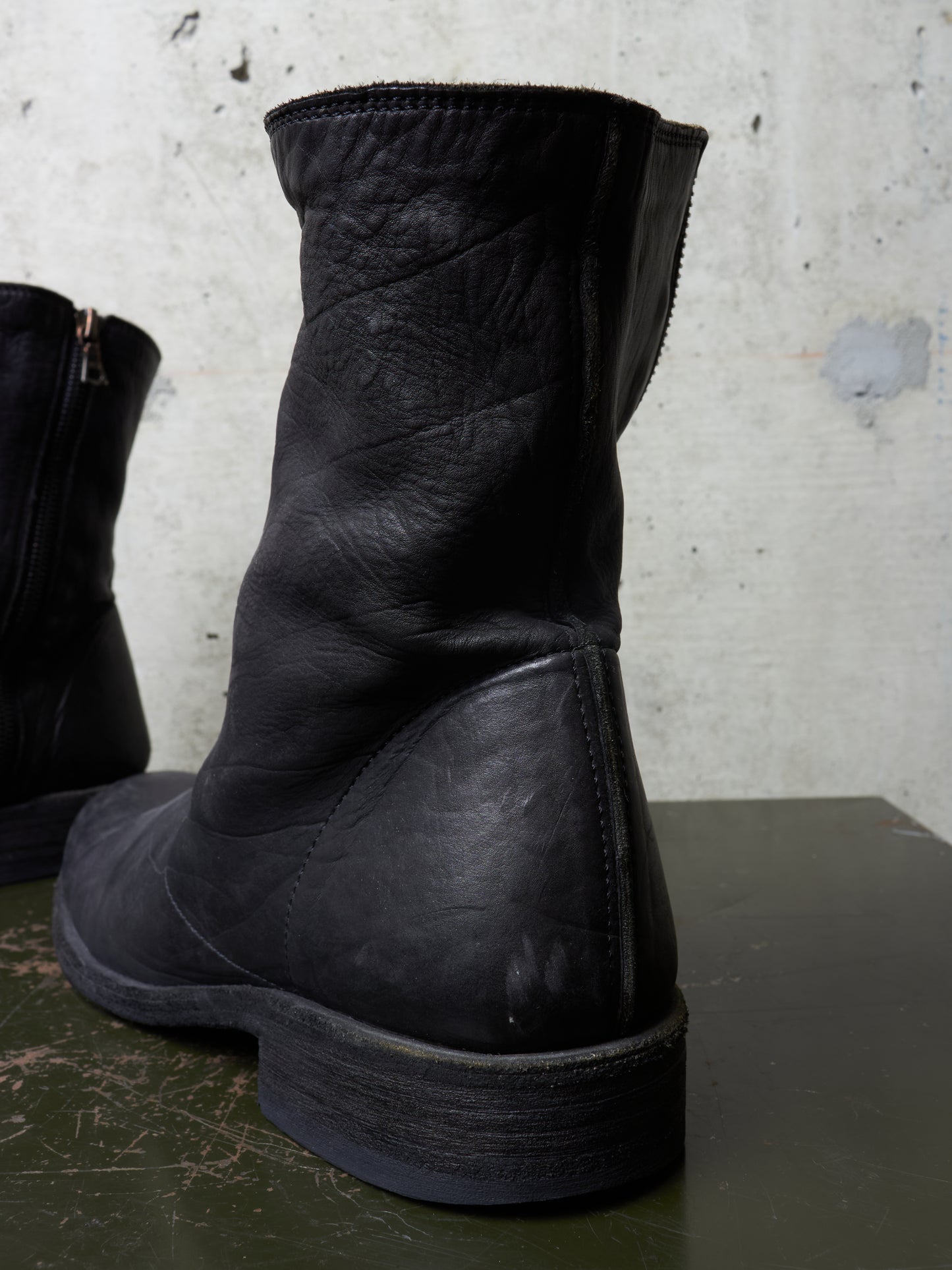 Isamu Katayama "BACKLASH" 2010s Side Zip Deerskin Leather Boots