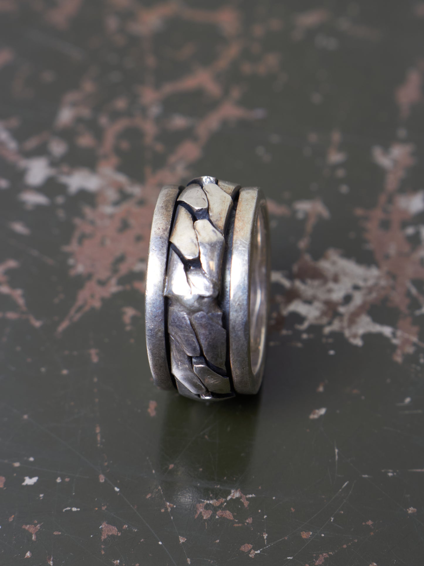 Emanuele Bicocchi .925 Silver Interlocking Chain Ring