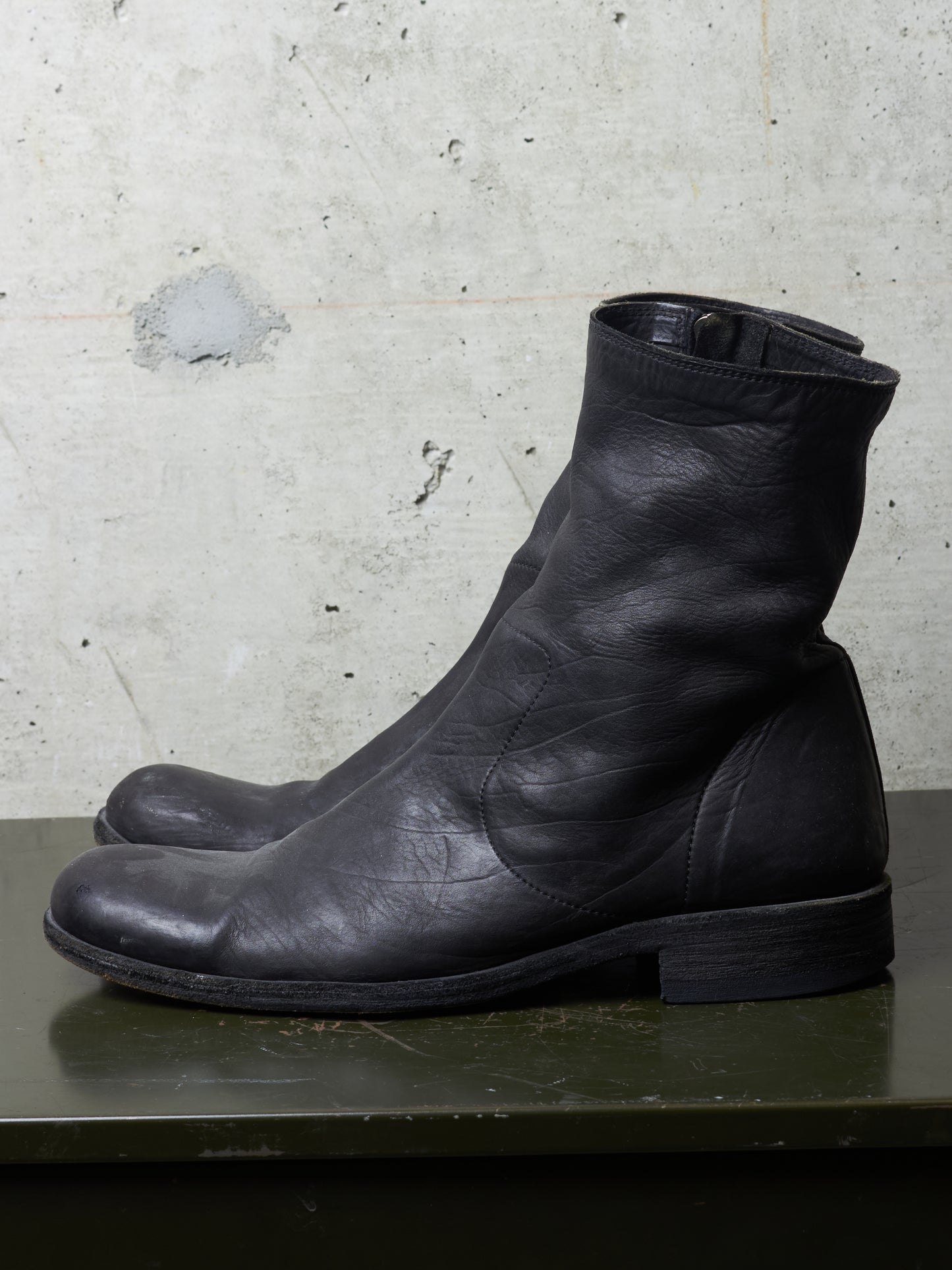 Isamu Katayama "BACKLASH" 2010s Side Zip Deerskin Leather Boots
