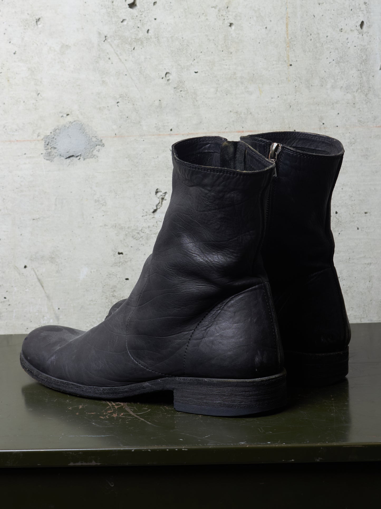 Isamu Katayama "BACKLASH" 2010s Side Zip Deerskin Leather Boots