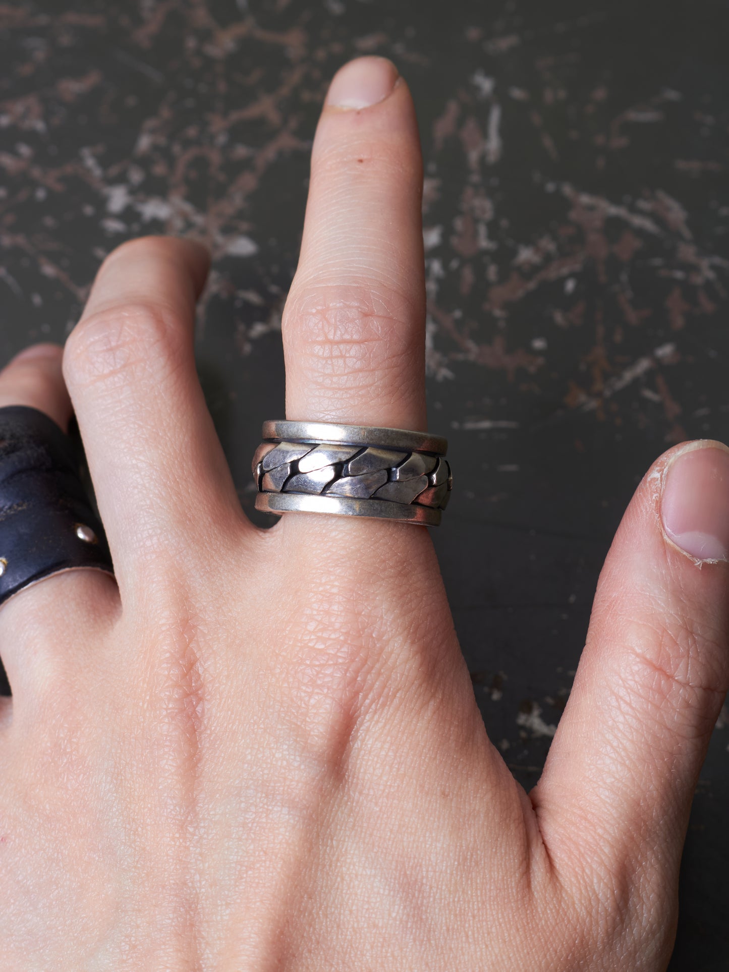 Emanuele Bicocchi .925 Silver Interlocking Chain Ring
