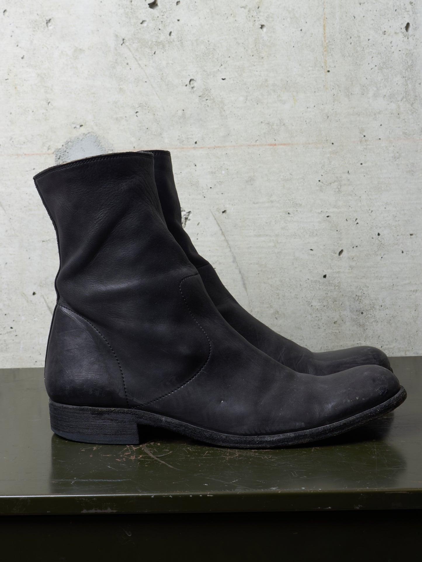 Isamu Katayama "BACKLASH" 2010s Side Zip Deerskin Leather Boots
