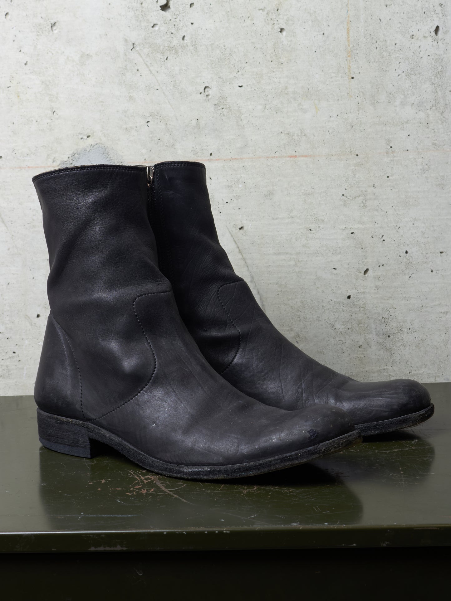 Isamu Katayama "BACKLASH" 2010s Side Zip Deerskin Leather Boots
