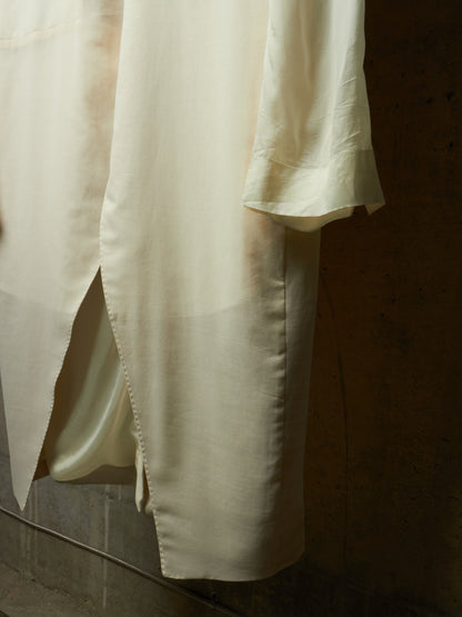 Rick Owens SS22 "FOGACHINE" NATURAL Sheer Jumbo Tatlin Coat