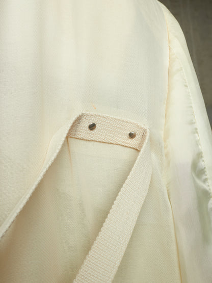 Rick Owens SS22 "FOGACHINE" NATURAL Sheer Jumbo Tatlin Coat