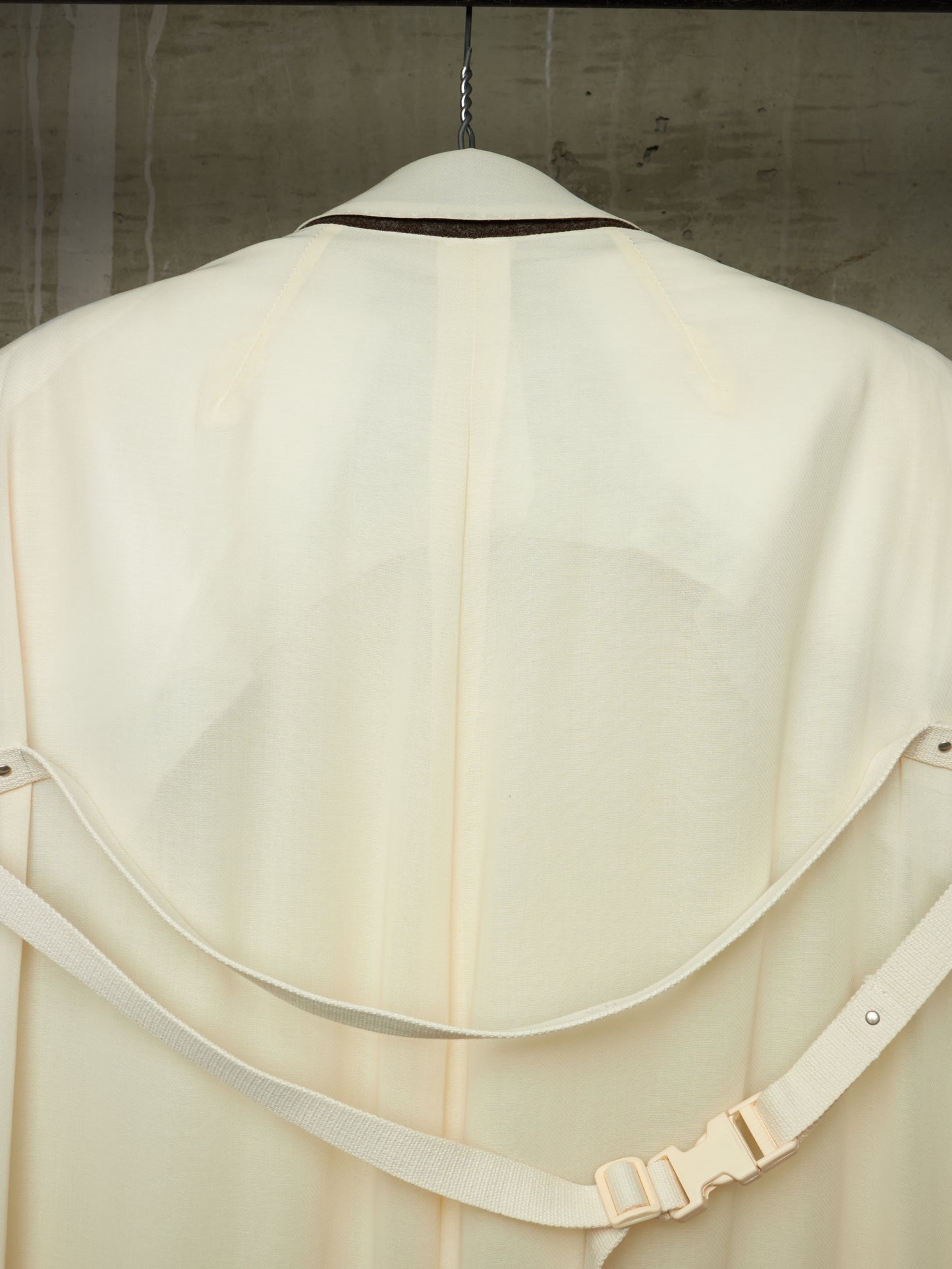 Rick Owens SS22 "FOGACHINE" NATURAL Sheer Jumbo Tatlin Coat