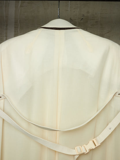 Rick Owens SS22 "FOGACHINE" NATURAL Sheer Jumbo Tatlin Coat