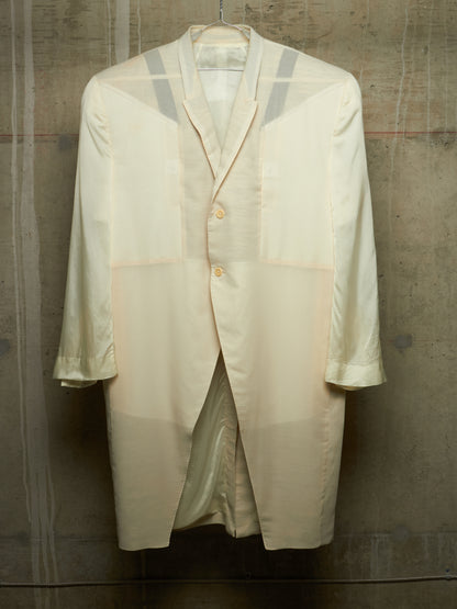 Rick Owens SS22 "FOGACHINE" NATURAL Sheer Jumbo Tatlin Coat