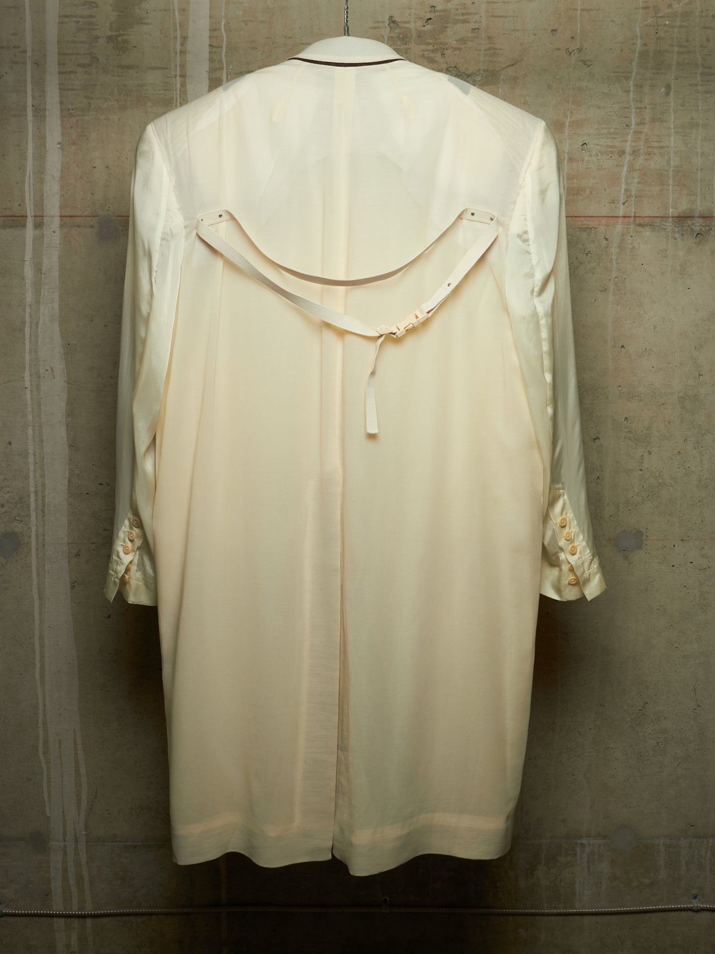 Rick Owens SS22 "FOGACHINE" NATURAL Sheer Jumbo Tatlin Coat