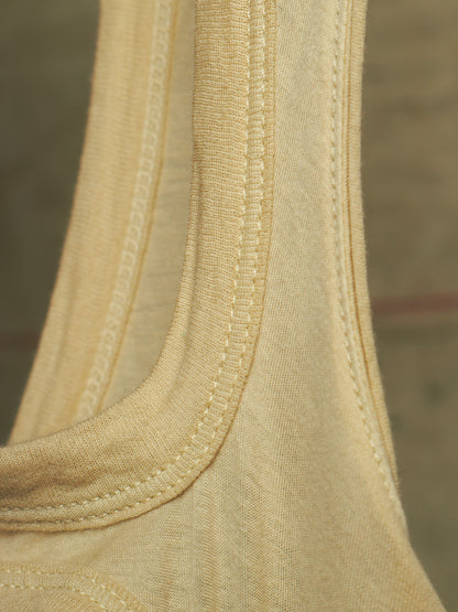 Rick Owens DRKSHDW SS24 "LIDO" PEARL Asymmetric Membrane III Long Tank Top