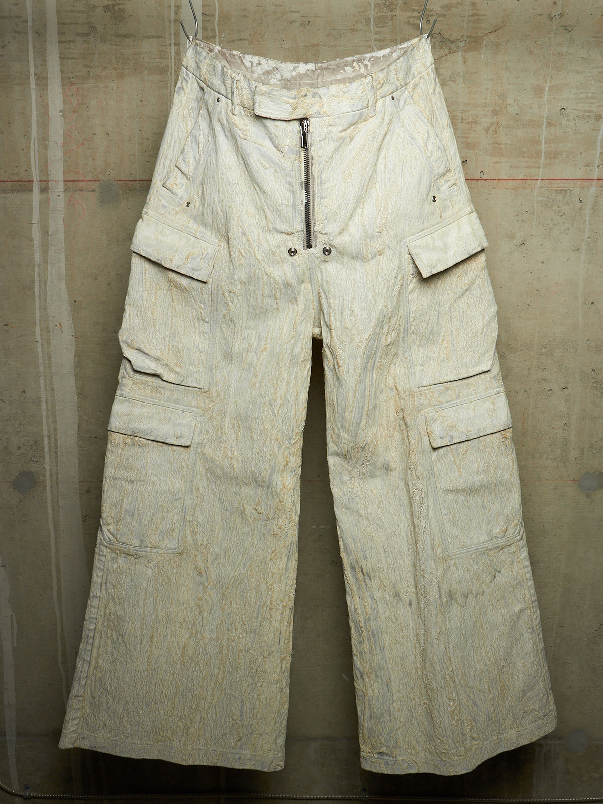 Rick Owens AW25 "CONCORDIANS" MILK Megacrust Tailored 'Cargobelas' Denim