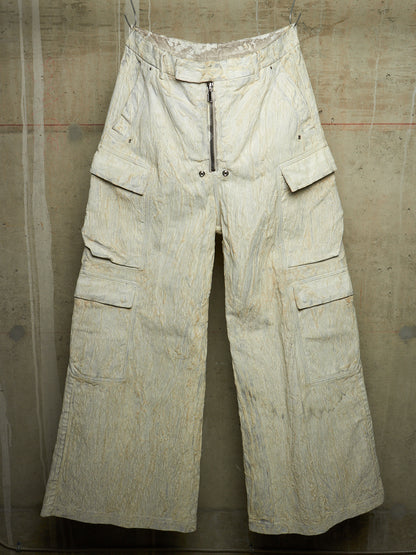 Rick Owens AW25 "CONCORDIANS" MILK Megacrust Tailored 'Cargobelas' Denim