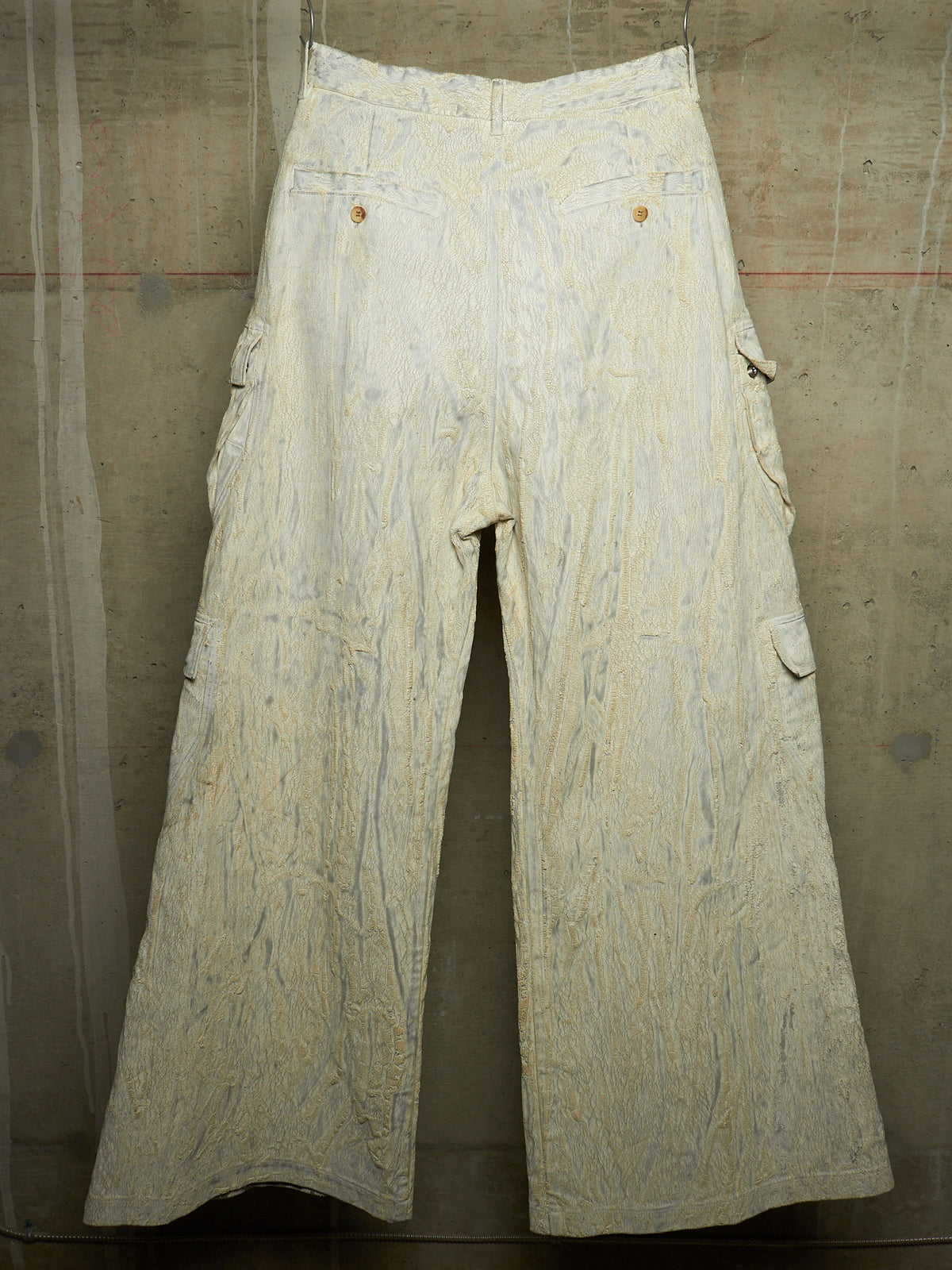 Rick Owens AW25 "CONCORDIANS" MILK Megacrust Tailored 'Cargobelas' Denim
