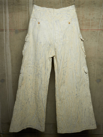Rick Owens AW25 "CONCORDIANS" MILK Megacrust Tailored 'Cargobelas' Denim