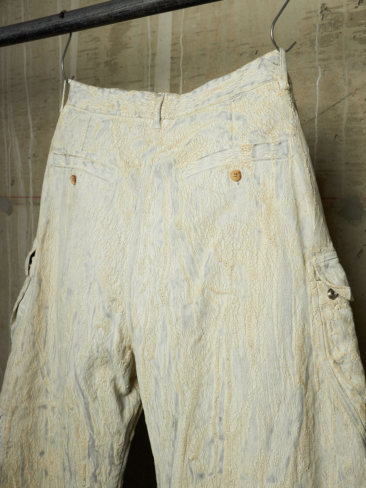 Rick Owens AW25 "CONCORDIANS" MILK Megacrust Tailored 'Cargobelas' Denim