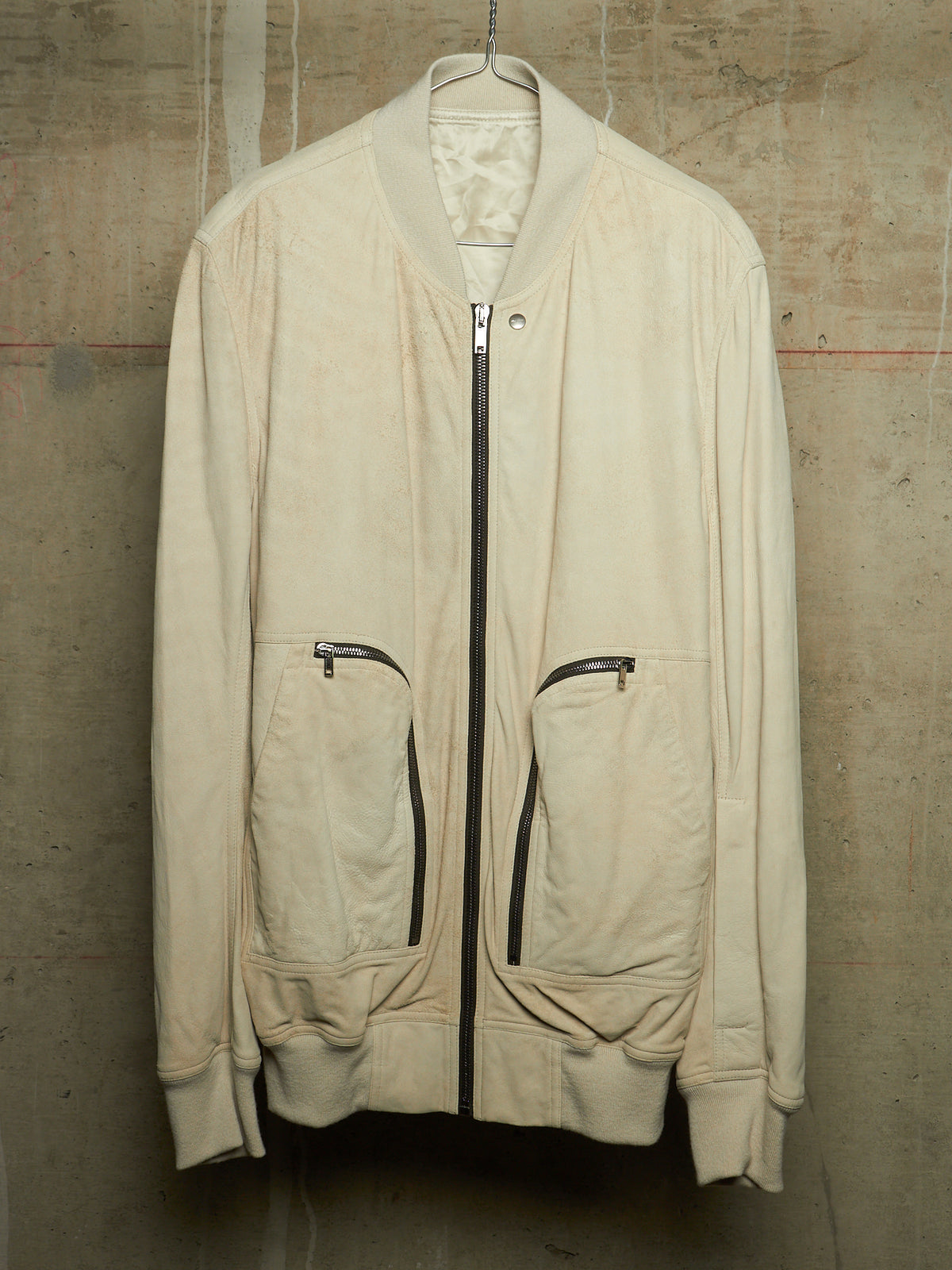Rick Owens SS25 "HOLLYWOOD" DINGE Megablister Bauhaus Flight Lamb Leather Jacket