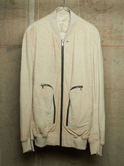 Rick Owens SS25 "HOLLYWOOD" DINGE Megablister Bauhaus Flight Lamb Leather Jacket