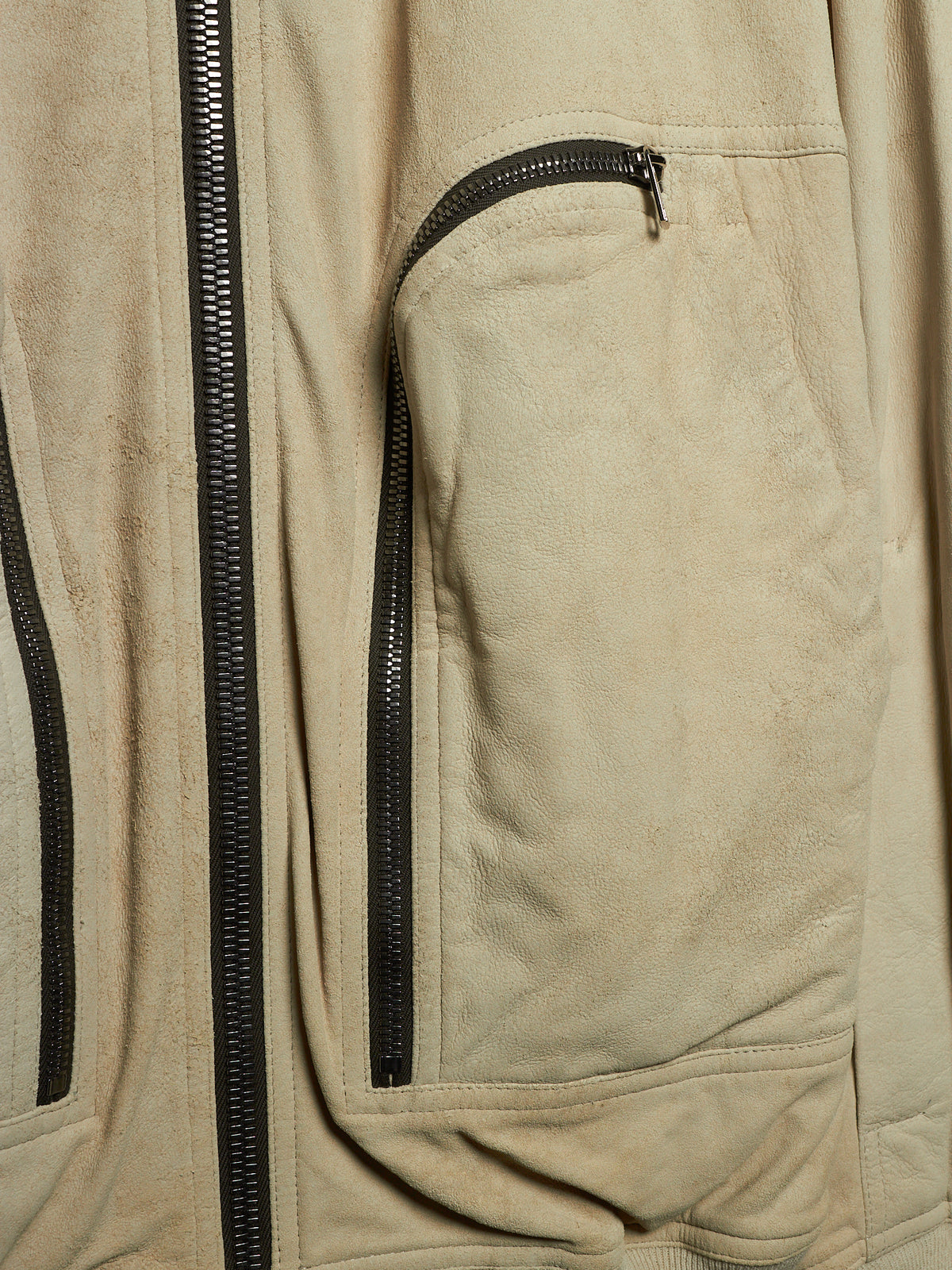 Rick Owens SS25 "HOLLYWOOD" DINGE Megablister Bauhaus Flight Lamb Leather Jacket