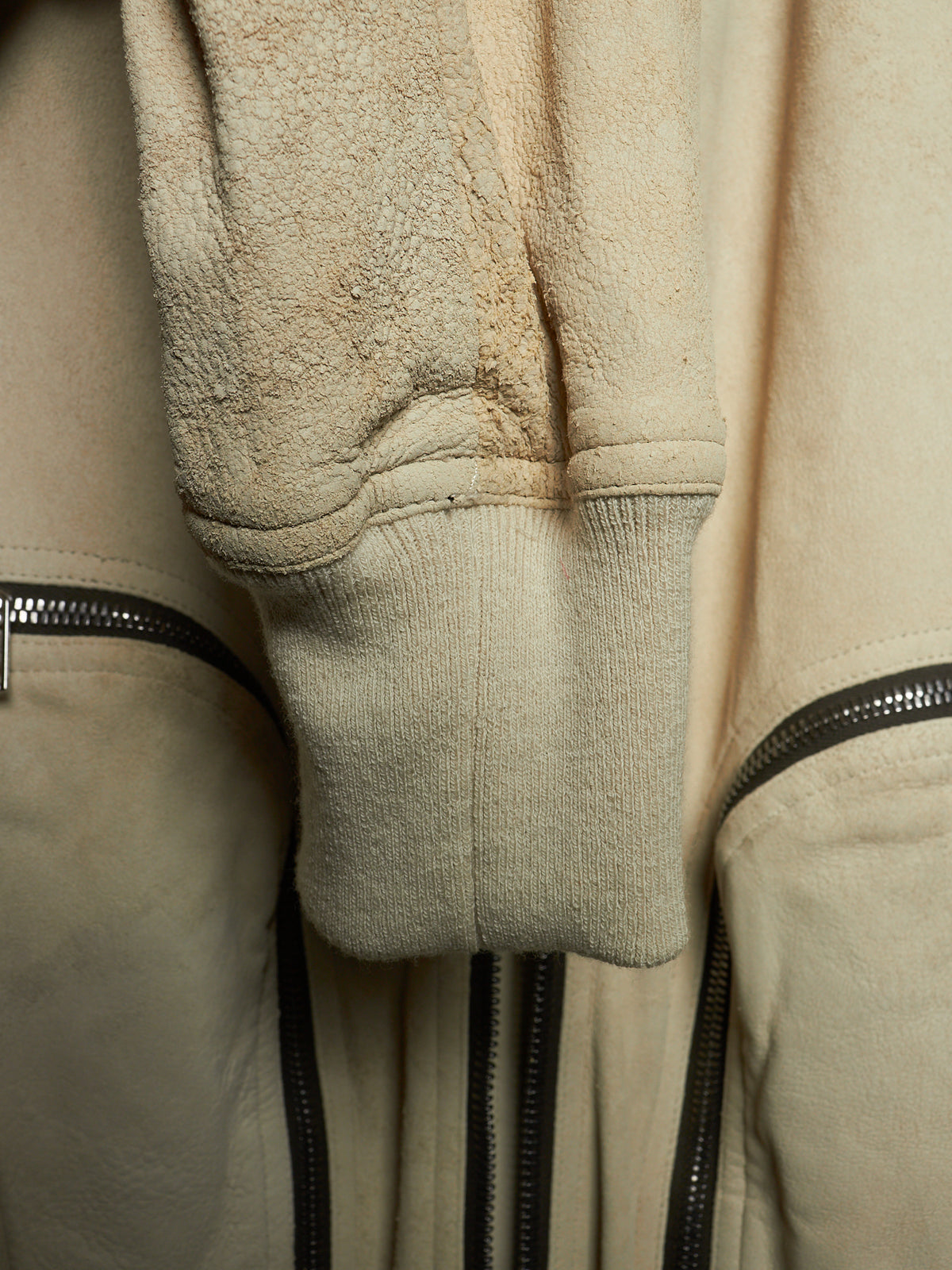 Rick Owens SS25 "HOLLYWOOD" DINGE Megablister Bauhaus Flight Lamb Leather Jacket