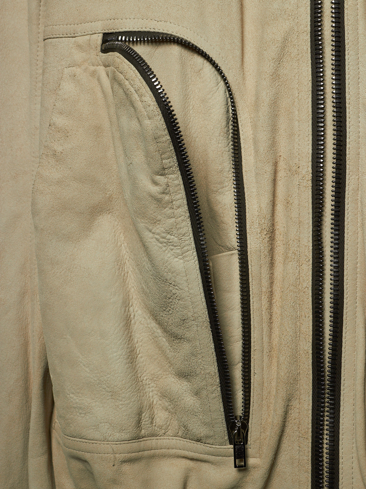 Rick Owens SS25 "HOLLYWOOD" DINGE Megablister Bauhaus Flight Lamb Leather Jacket