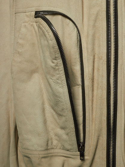 Rick Owens SS25 "HOLLYWOOD" DINGE Megablister Bauhaus Flight Lamb Leather Jacket