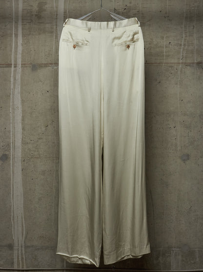 Rick Owens SS25 "HOLLYWOOD" DINGE Satin 'Mastodon' Wide Leg Trousers