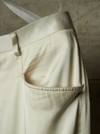 Rick Owens SS25 "HOLLYWOOD" DINGE Satin 'Mastodon' Wide Leg Trousers