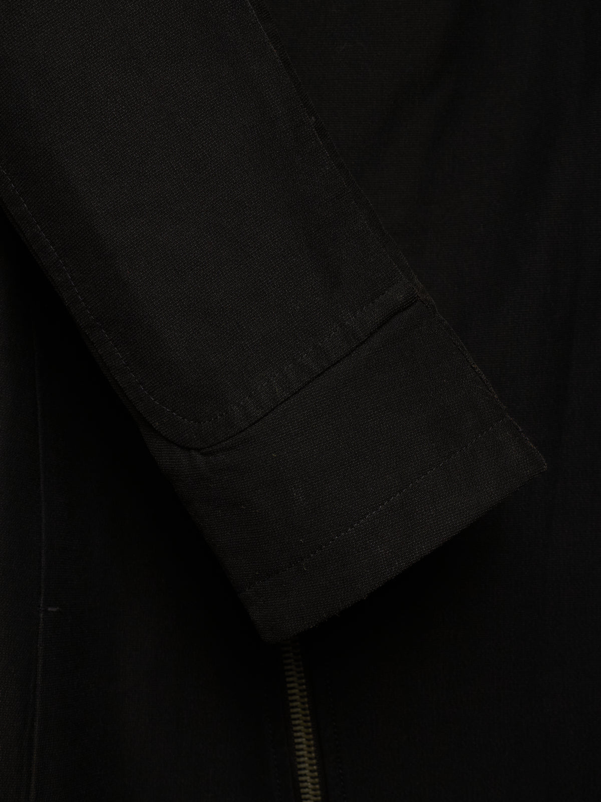 Rick Owens SS09 "STRUTTER" Black Cotton Viscose Asymmetric Zip Molino Coat