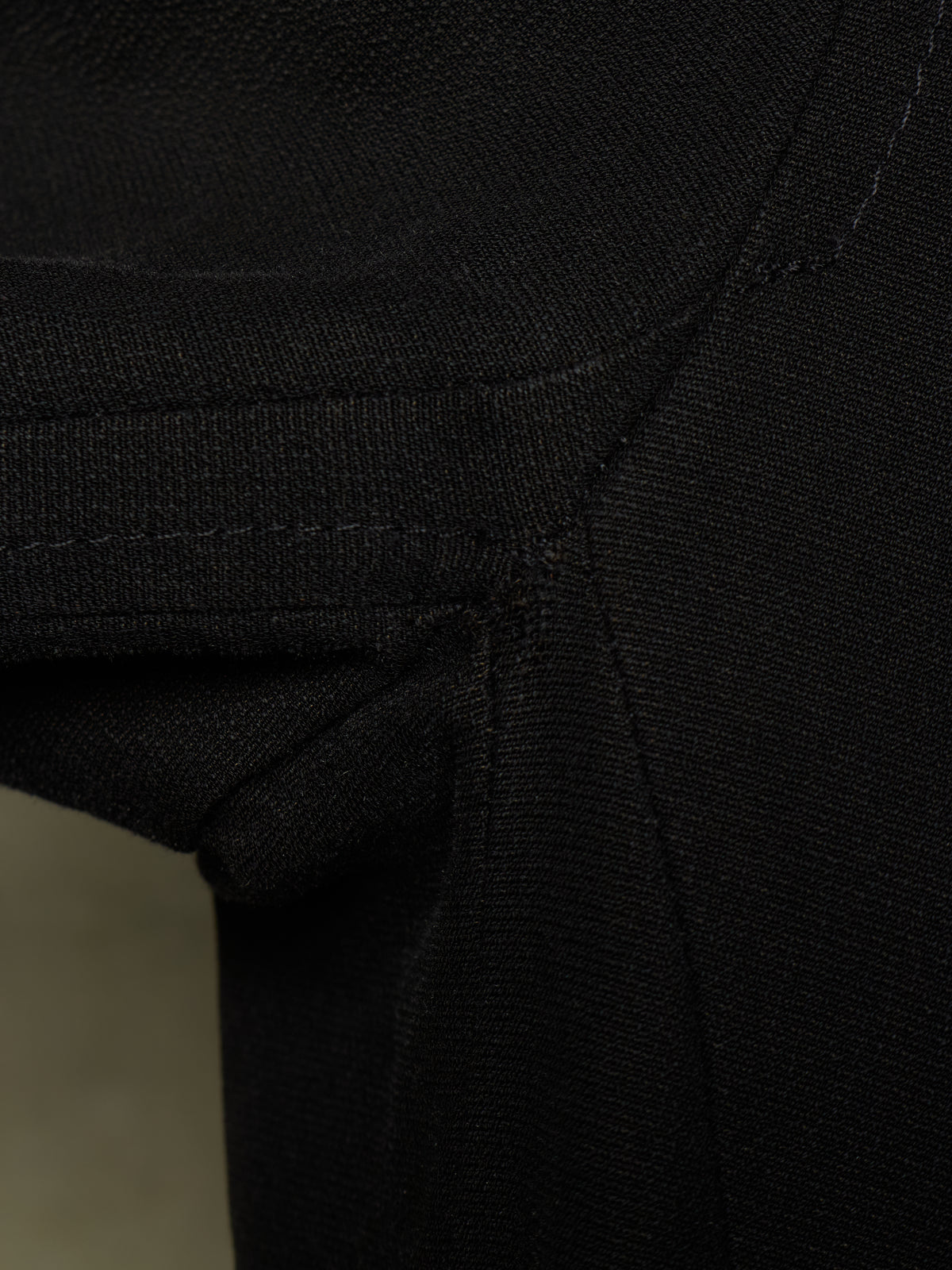 Rick Owens SS09 "STRUTTER" Black Cotton Viscose Asymmetric Zip Molino Coat