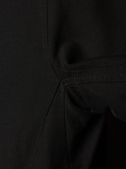 Rick Owens SS09 "STRUTTER" Black Cotton Viscose Asymmetric Zip Molino Coat