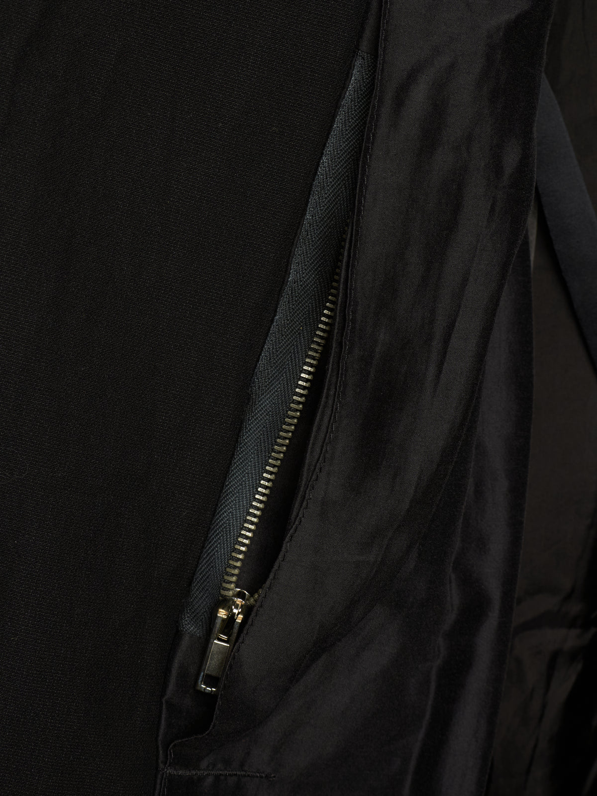 Rick Owens SS09 "STRUTTER" Black Cotton Viscose Asymmetric Zip Molino Coat