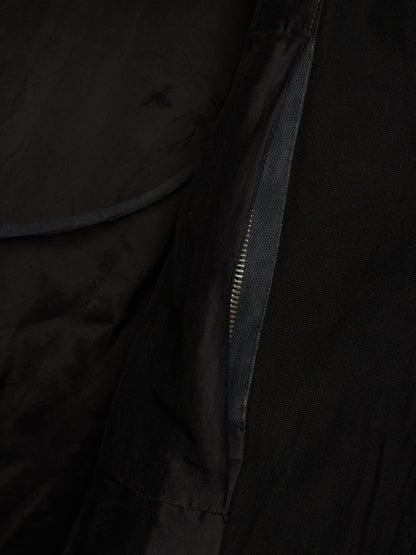 Rick Owens SS09 "STRUTTER" Black Cotton Viscose Asymmetric Zip Molino Coat