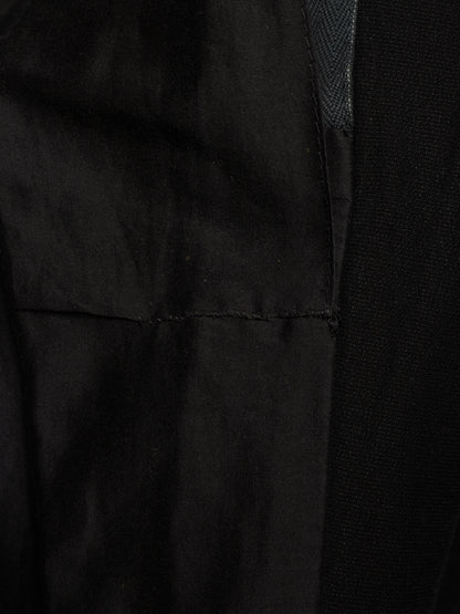 Rick Owens SS09 "STRUTTER" Black Cotton Viscose Asymmetric Zip Molino Coat