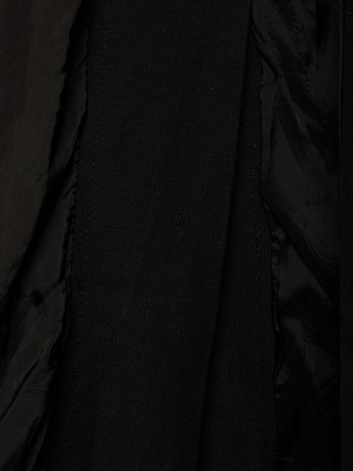 Rick Owens SS09 "STRUTTER" Black Cotton Viscose Asymmetric Zip Molino Coat