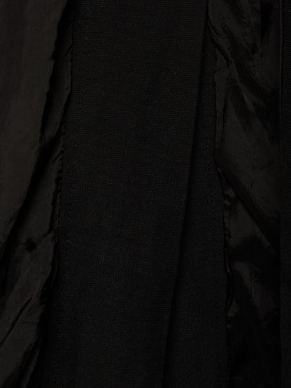 Rick Owens SS09 "STRUTTER" Black Cotton Viscose Asymmetric Zip Molino Coat