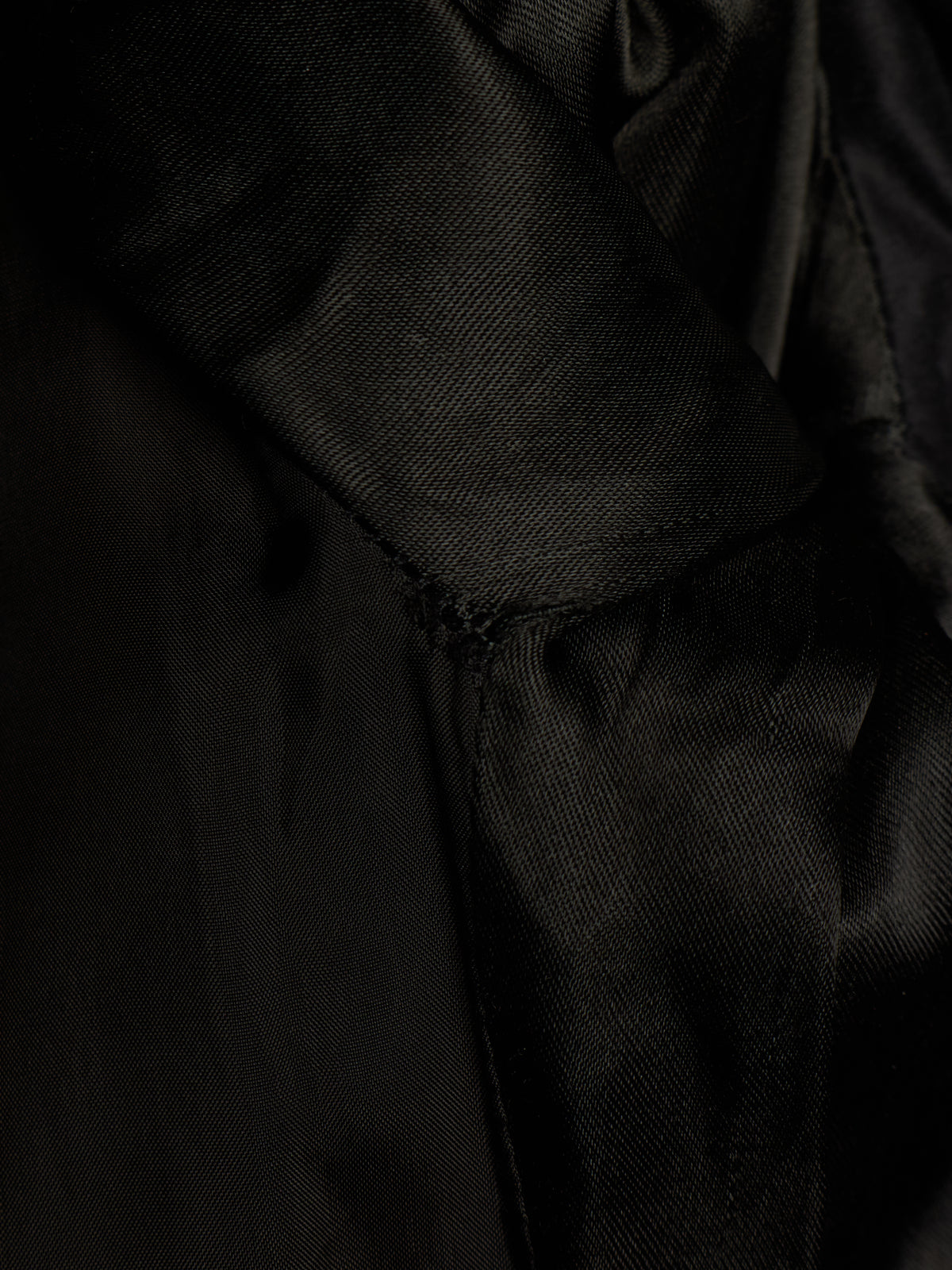Rick Owens SS09 "STRUTTER" Black Cotton Viscose Asymmetric Zip Molino Coat