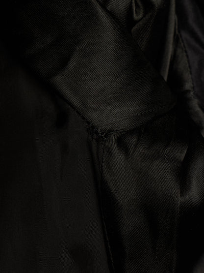 Rick Owens SS09 "STRUTTER" Black Cotton Viscose Asymmetric Zip Molino Coat