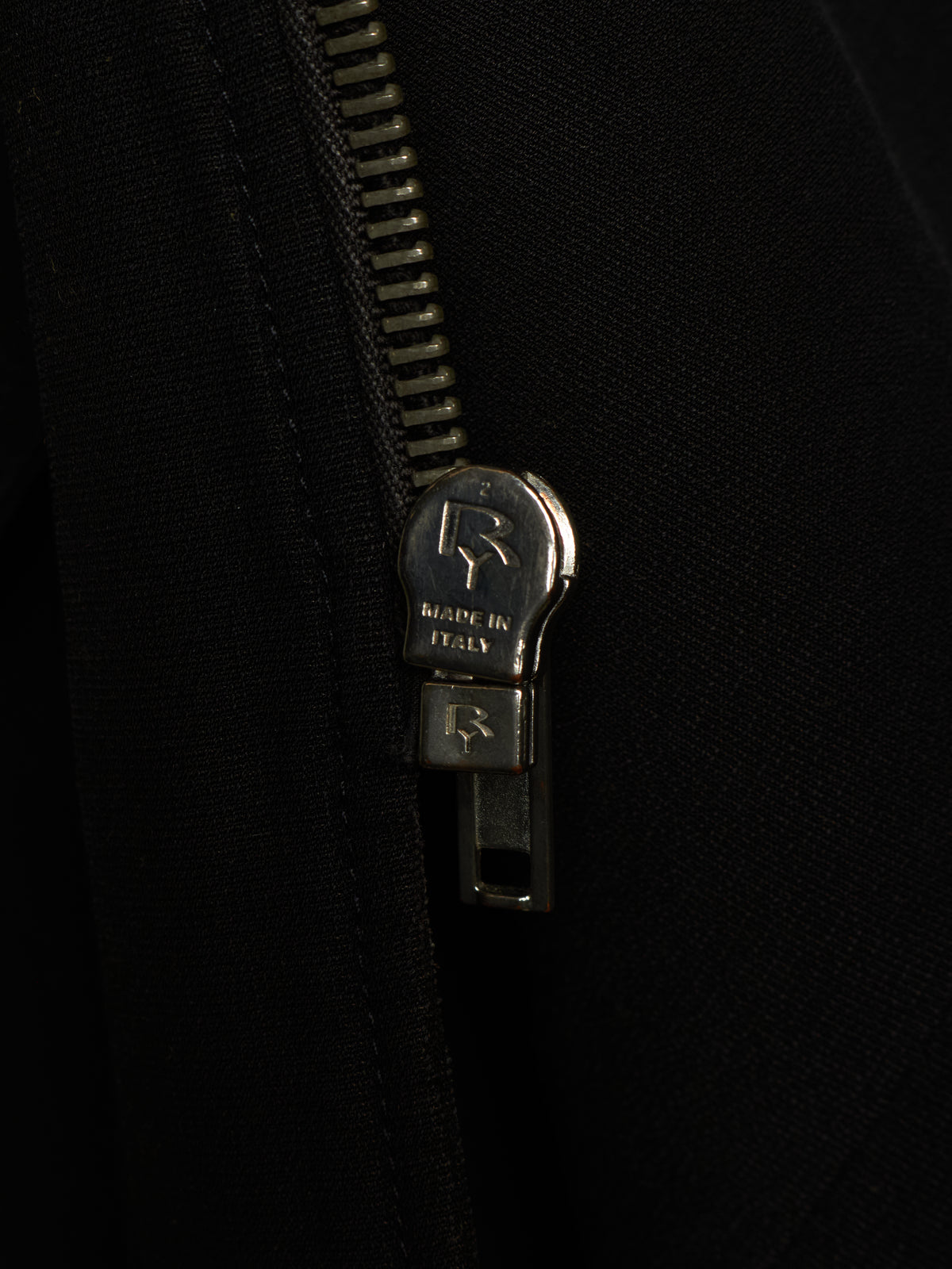 Rick Owens SS09 "STRUTTER" Black Cotton Viscose Asymmetric Zip Molino Coat