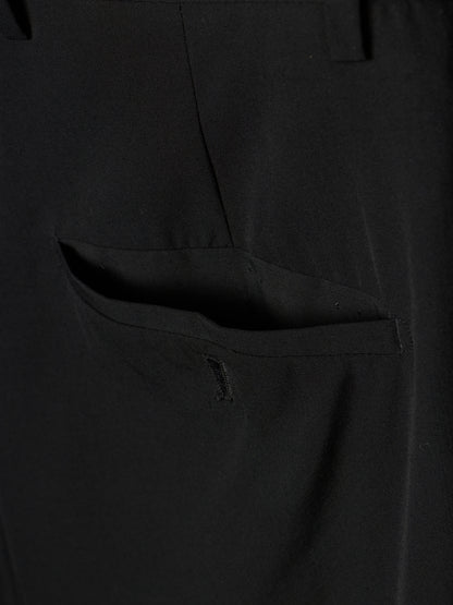 Rick Owens SS18 "DIRT" Black Wool Viscose Drop-crotch Cropped Astaires Pants