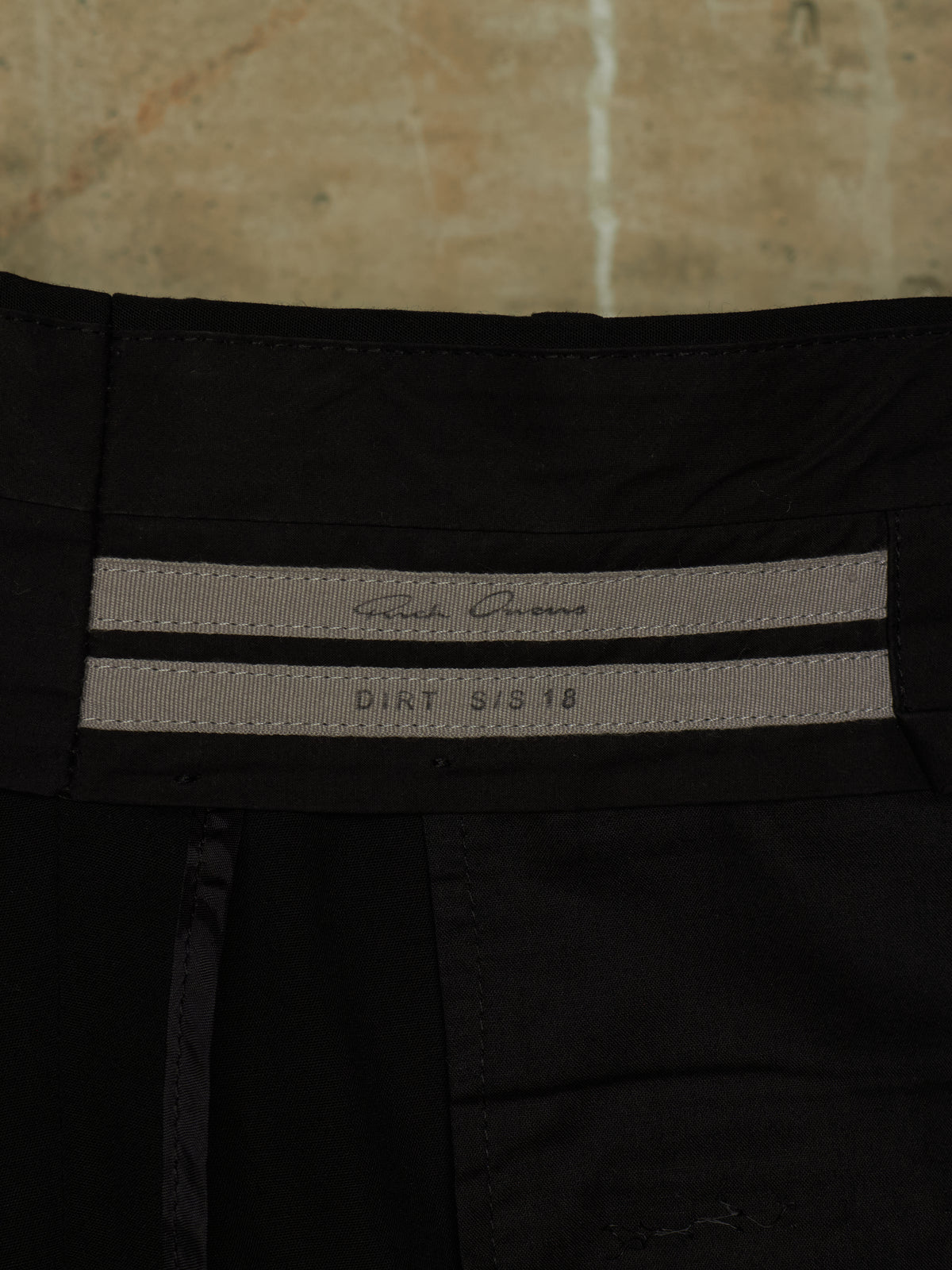 Rick Owens SS18 "DIRT" Black Wool Viscose Drop-crotch Cropped Astaires Pants