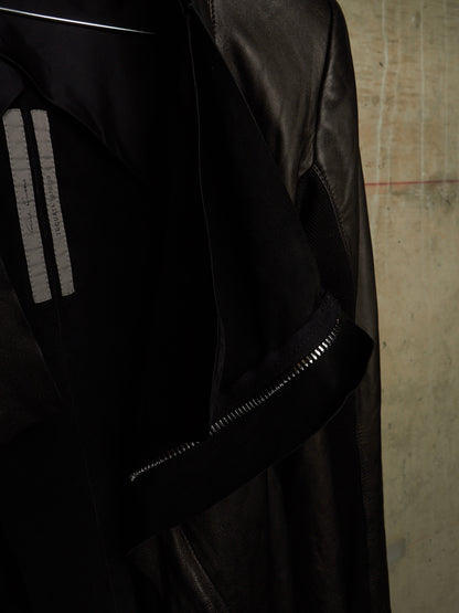 Rick Owens SS20 "TECUTAL" BLACK Lamb Leather Copped Rider Jacket